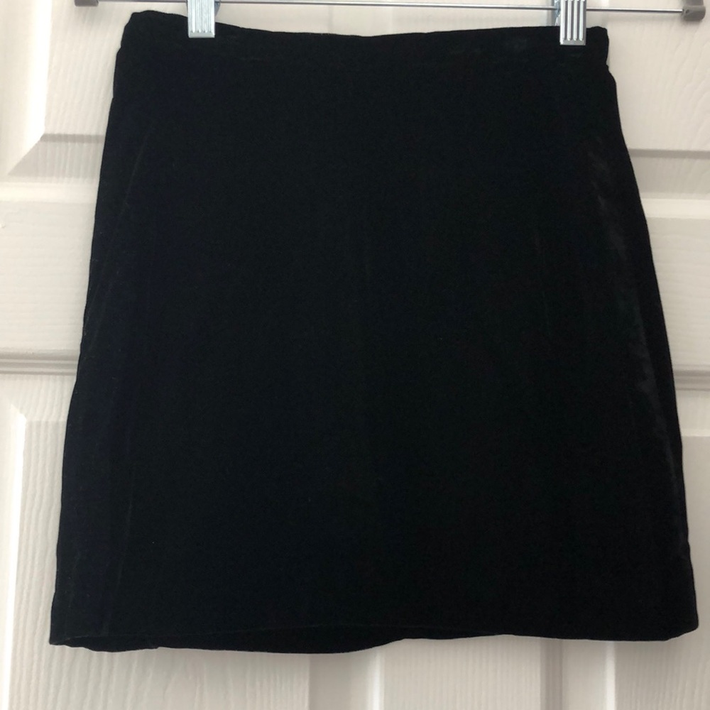Vintage Black Velvet Miniskirt